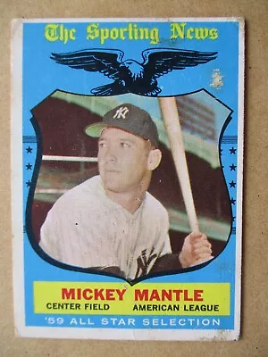 1959 Topps MICKEY MANTLE The Sporting News Card #564 New York Yankees Rs • $140