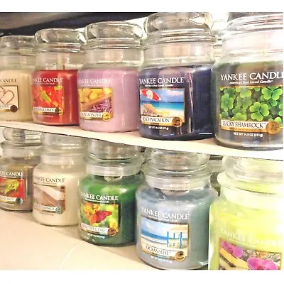 Yankee Candle MEDIUM JAR CANDLES 14.5 Oz & 13 Oz SWIRLS Choices RETIRED OOP • £29.18