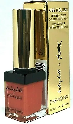 Yves Saint Laurent Baby Doll Kiss & Blush Lipstick Shade 4 Orange Fougueux • £17.99