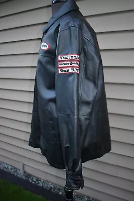 Mac Tools Authentic Professional Mechanics Coat Jacket Mens L 100% Leather • $103.43