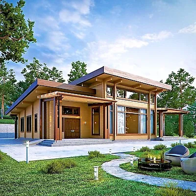 $488900 • Buy Log House Kit #lh-314 Eco Friendly Wood Prefab Diy Building Cabin Home Modular