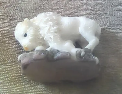 Vtg White Buffalo Bison Resin Figurine • $5