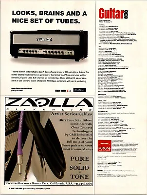 Zaolla Silver Line Artist Series Cables Original Print Ad • $8.55