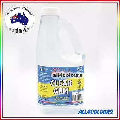 $24.99 • Buy 1L OZ Made NON TOXIC CLEAR GUM Water Based Adhesive For SLIME Non Staining