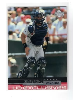 2000 Upper Deck UD Exclusives Silver #159 Terry Steinbach #40/100 • $1.99