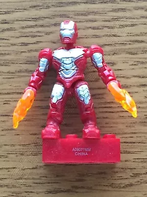 Mega Bloks Marvel Avengers IRON MAN Microfig With Block Stand • $15