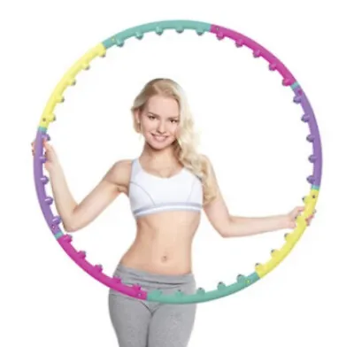 Hula Hooping 6 Sections Removable Sports Hoops Rainbow Ball Massage • $39