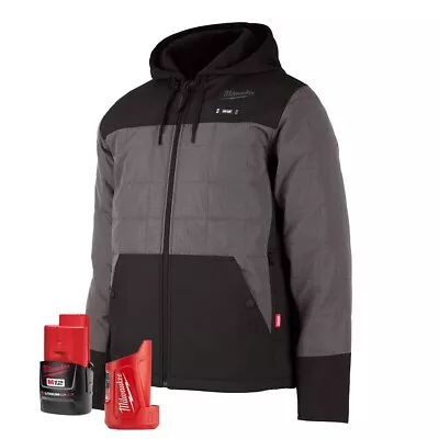 Milwaukee 205G-21 M12 Heated AXIS Hooded Jacket Kit (Gray) • $229.81