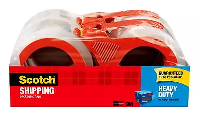 Heavy Duty Shipping Packaging Tape 1.88 In X 54.6 Yd 4/Pack With Dispen • $16.98