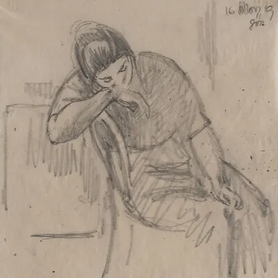 Hans Gött Portrait Of Women Expressionism Munich Secession Sign Pencil 1919 • $170.72