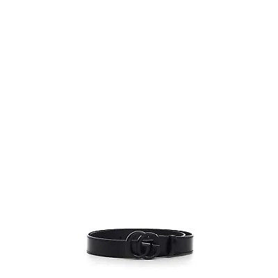 GUCCI 490$ NEW Men's Thin Belt Black Leather With Black GG Marmont Buckle • $300
