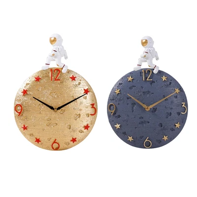 £28.21 • Buy Modern Spaceman Astronaut Wall Clock Silent Sun Clock Bedroom Decor