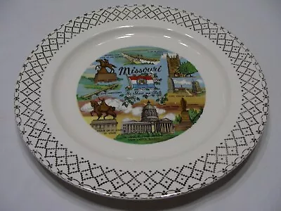 MISSOURI - The Show Me State Vintage Full-Size 10  Gold-Rimmed Collector Plate! • $4.19