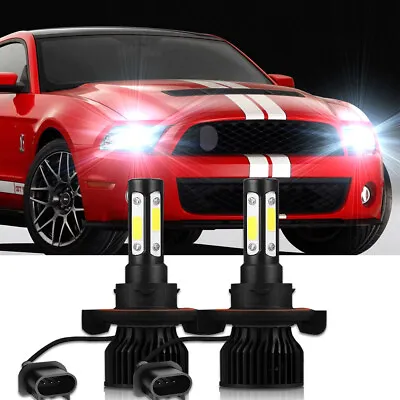 For Ford Mustang 2005-2012 LED Headlight Kit High/Low Beam Bulbs White 6500K • $15.99