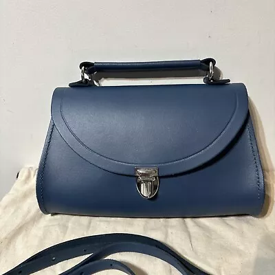 The Cambridge Satchel Co The Small Poppy Bag Blue Leather Handbag Immaculate • £75