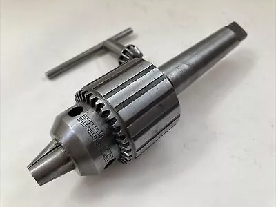 JACOBS NO34 DRILL CHUCK ON MT3 ADAPTER 0-13mm 0-1/2  Made In England • £25