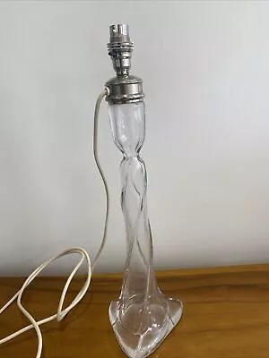 Laura Ashley Barley Twist Glass Table Lamp Stand 48cm High 15cm Wide. Used • £30