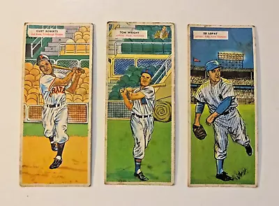 Lot Of (3) 1955 Topps Doubleheader Cards (lopat Wright & Roberts) • $19.95