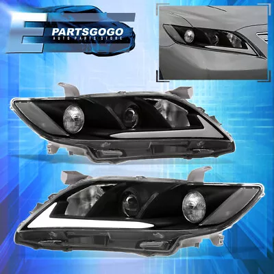 For 07 08 09 Toyota Camry Replacement Black LED DRL Projector Headlights Lamps • $196.99