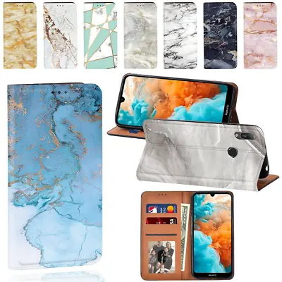 £4.99 • Buy Marble Leather Stand Phone Cover Flip Case For Huawei P20 P30 P40/P Smart/Honor