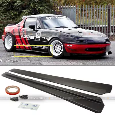 For 90-97 Miata MX-5 FD Style JDM Rockers Splitter Side Skirts Extensions Panels • $79.79