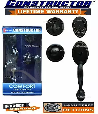 Constructor Entry Comfort Door Handle Lever Knob Lock Set Oil Rubbed Bronze  • $49.99