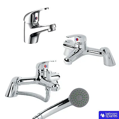 £16.74 • Buy Bathroom Taps Set Modern Mono Basin Sink Mixer Bath Filler Shower Mixer Chrome