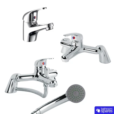 £16.74 • Buy Bathroom Taps Set Modern Mono Basin Sink Mixer Bath Filler Shower Mixer Chrome