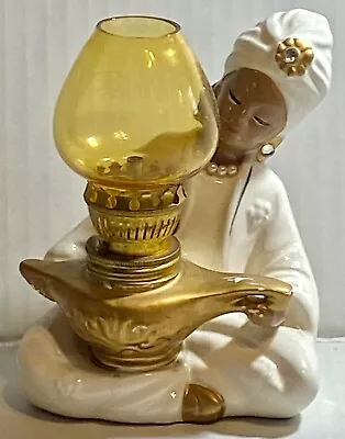 VTG Norcrest Genie FIGURINE Ceramic 5 In. MINIATURE Oil Lamp Made In JAPAN • $19.99