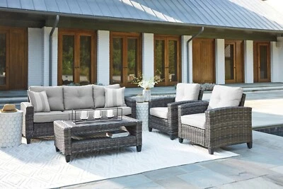 $1595 • Buy Ashley Furniture Cloverbrooke 4 Piece Outside Patio Set