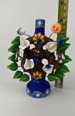 Mexican Tree Of Life Candelabra Folk Art Clay Adam & Eve Garden Of Eden • $17.99