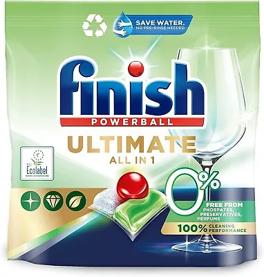 [270x] Finish Powerball 0% Dishwasher Tablets Ultimate All In 1 Fragrance Free • $139.99