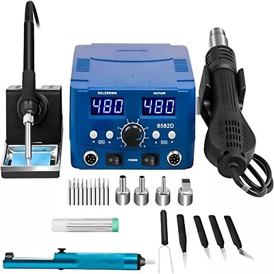 Prostormer 750W Soldering Iron Station 2 IN 1 Digital Hot Air Rework Station... • $59.99