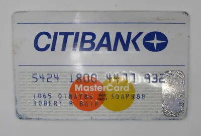 CITIBANK MasterCard Credit Card Exp 1988 • $12