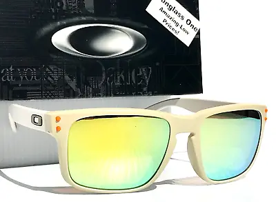 NEW Oakley HOLBROOK Matte Sand POLARIZED Galaxy Gold Mirror Lens Sunglass 9102 • $136.86