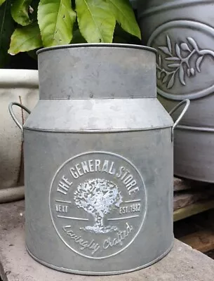 £0.99 • Buy Metal Plant Pots Vintage Milk Churn Bucket Hanging Flower Holder Planters Garden