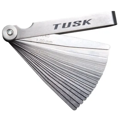 TUSK Tapered Feeler Gauge Set 32 Blade Dual Marked Mm & Inch Motorcycle ATV UTV • $14.99