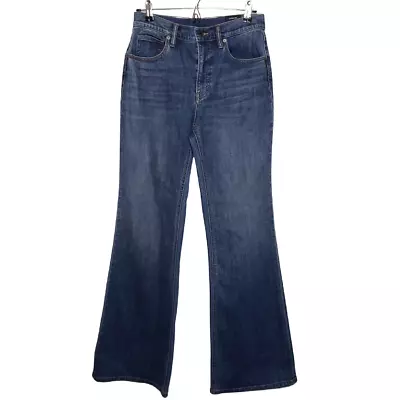 Vince. Sz 28 High Rise Wide Leg Flare Medium Wash Jeans • $55