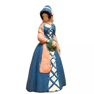 Vintage Antique Cast Iron Doorstop Colonial Lady Woman By JW Fiske New York • $99