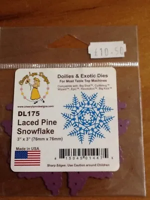 Cheery Lynn Designs Die - Laced Pine Snowflake. DL175 • £5
