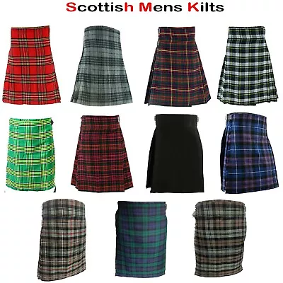 5 Yards Mens Scottish Tartan Kilts Traditional Highland Casual Dress 13oz Skirts • £16.99