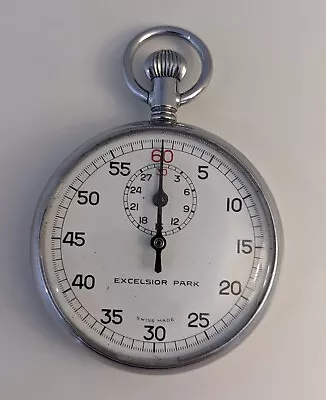 Vintage Excelsior Park Swiss Working Chrome Stop Watch Chronometer 1548694 JB • £25