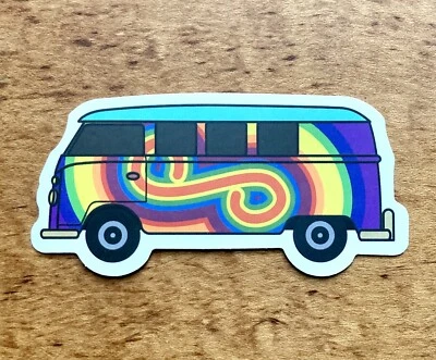 $2.49 • Buy Vw Bus Van Life Sticker Decal Camping Adventure Surfing Volkswagen Peace Love