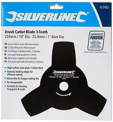 Silverline 633965 Brush Cutter Blade 3-tooth With 25.4mm Bore • $13