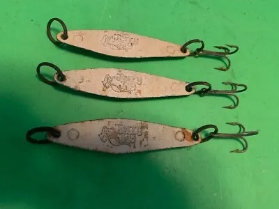 Set Of 3 Vintage Jerry Jig Jigs 3 3/4 Inches Long  Very Rare  Green Fish Scale • $44.95