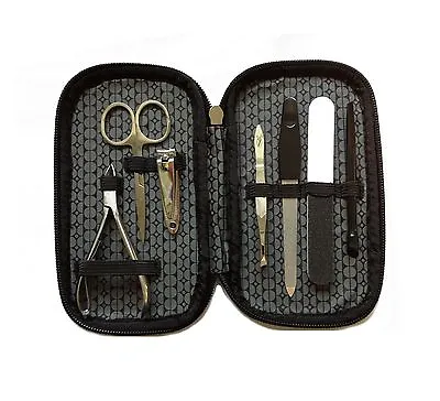 7 Pcs Nail Art Clipper Pedicure Manicure Grooming Set Kit In Zip Case BRAND NEW • £5.19