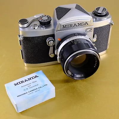 'Miranda G' SLR 35mm Film Camera+50mm F1.9 Lens+Boxed Accessory +Working Cond. • £60