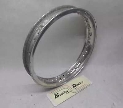 Vintage Polished Aluminum 40 Spoke Motorcycle Wheel Rim 2.25 X 18  2.25x18 • $149.99