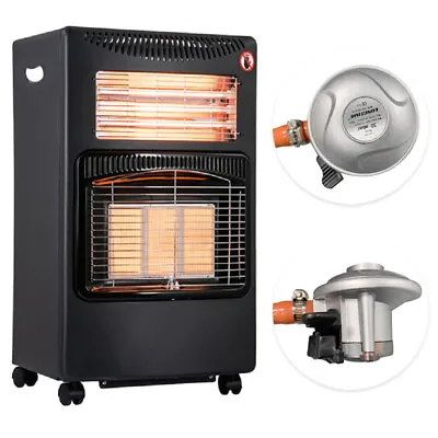 4.2KW Space Heater Mobile Room Calor Gas Ceramic Cabinet Heaters Iron Stove Fire • £88.99
