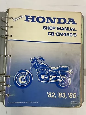 Oem Honda Cb450 Cm450 1982-1985 Dealer Service Manual In Binder 61mc003 • $40